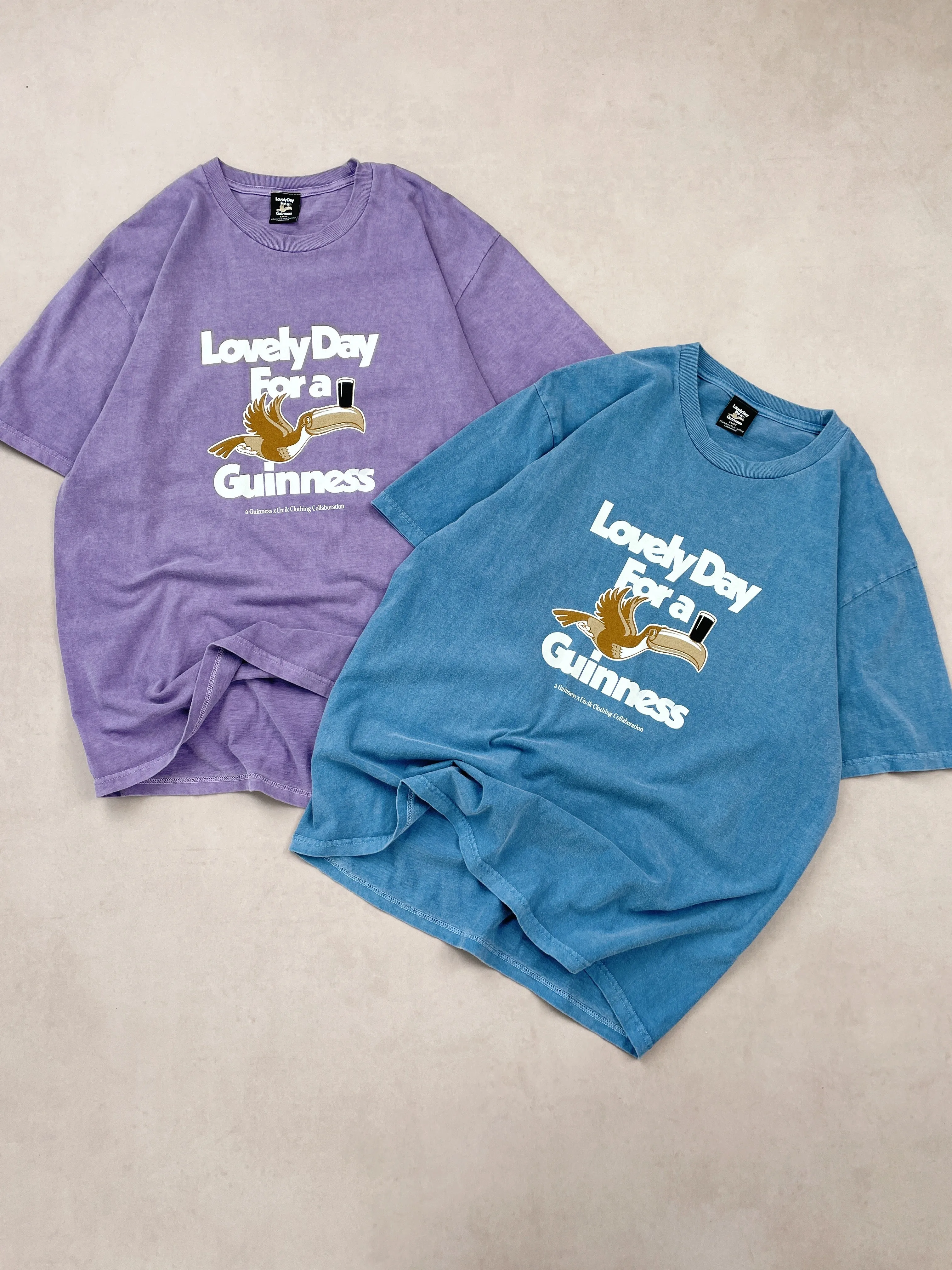 Vintage Washed Blue/Purple Twinpack Guinness x UN:IK Lovely Day Tee.