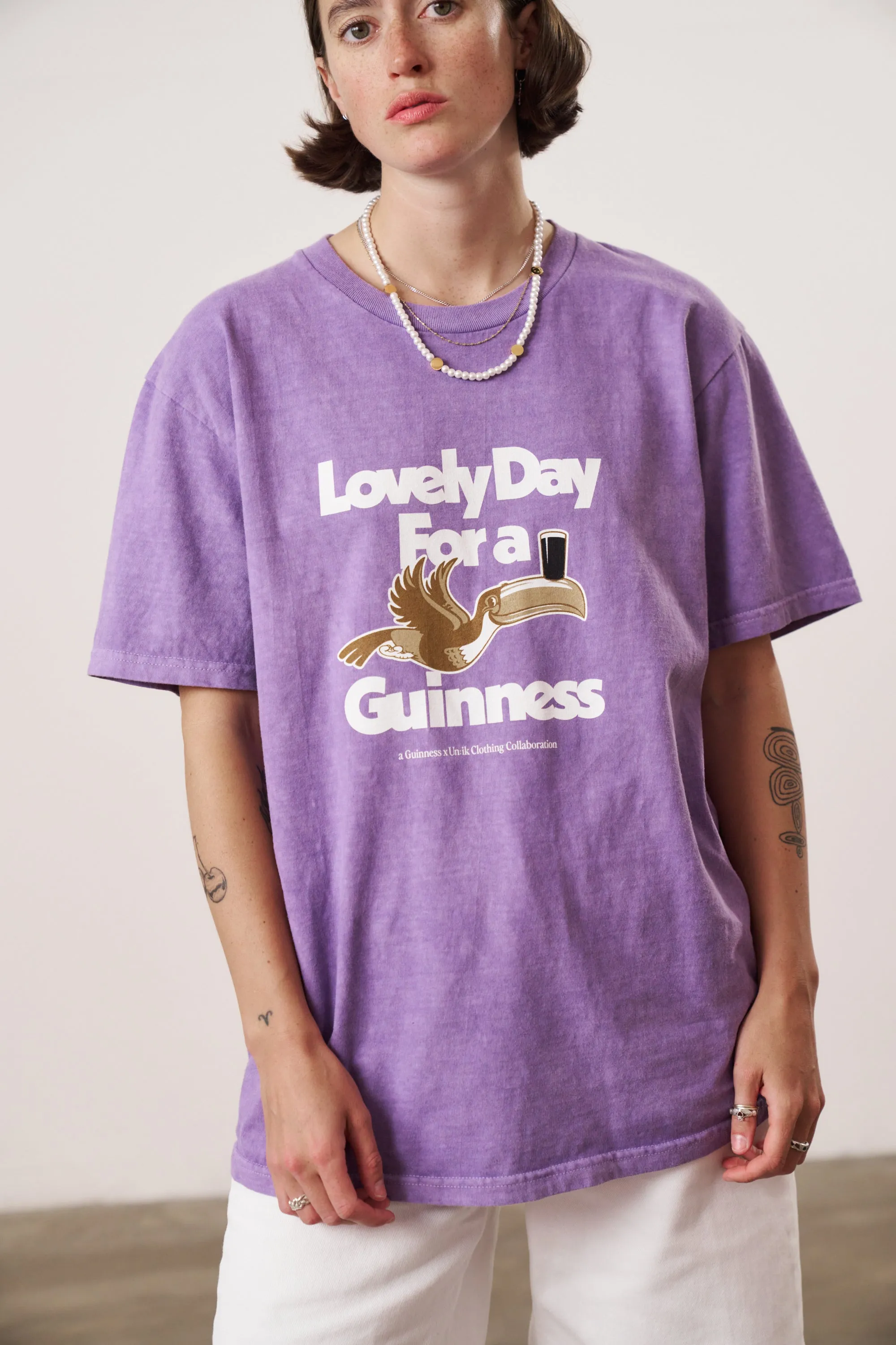 Vintage Washed Blue/Purple Twinpack Guinness x UN:IK Lovely Day Tee.