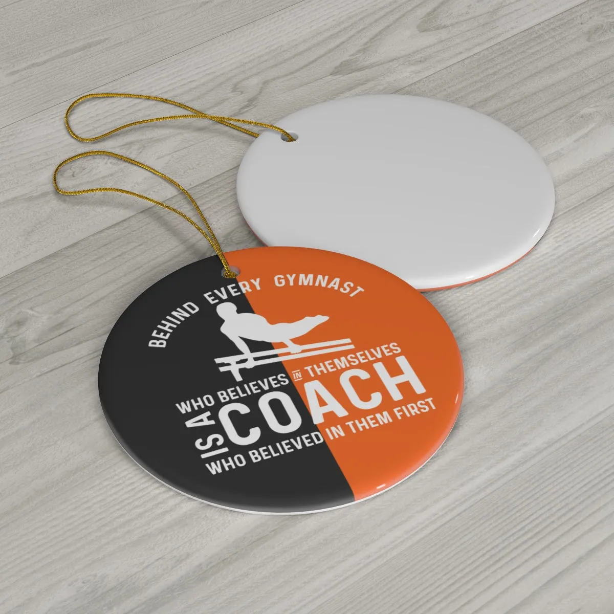 Gymnast Coach Ornament, Personalized Gymnast Coach Christmas Ornament