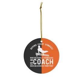 Gymnast Coach Ornament, Personalized Gymnast Coach Christmas Ornament