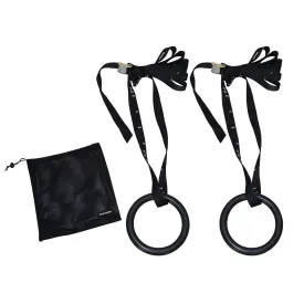 Gymnastics Rings - Tunturi - 23cm x 28mm - Musta
