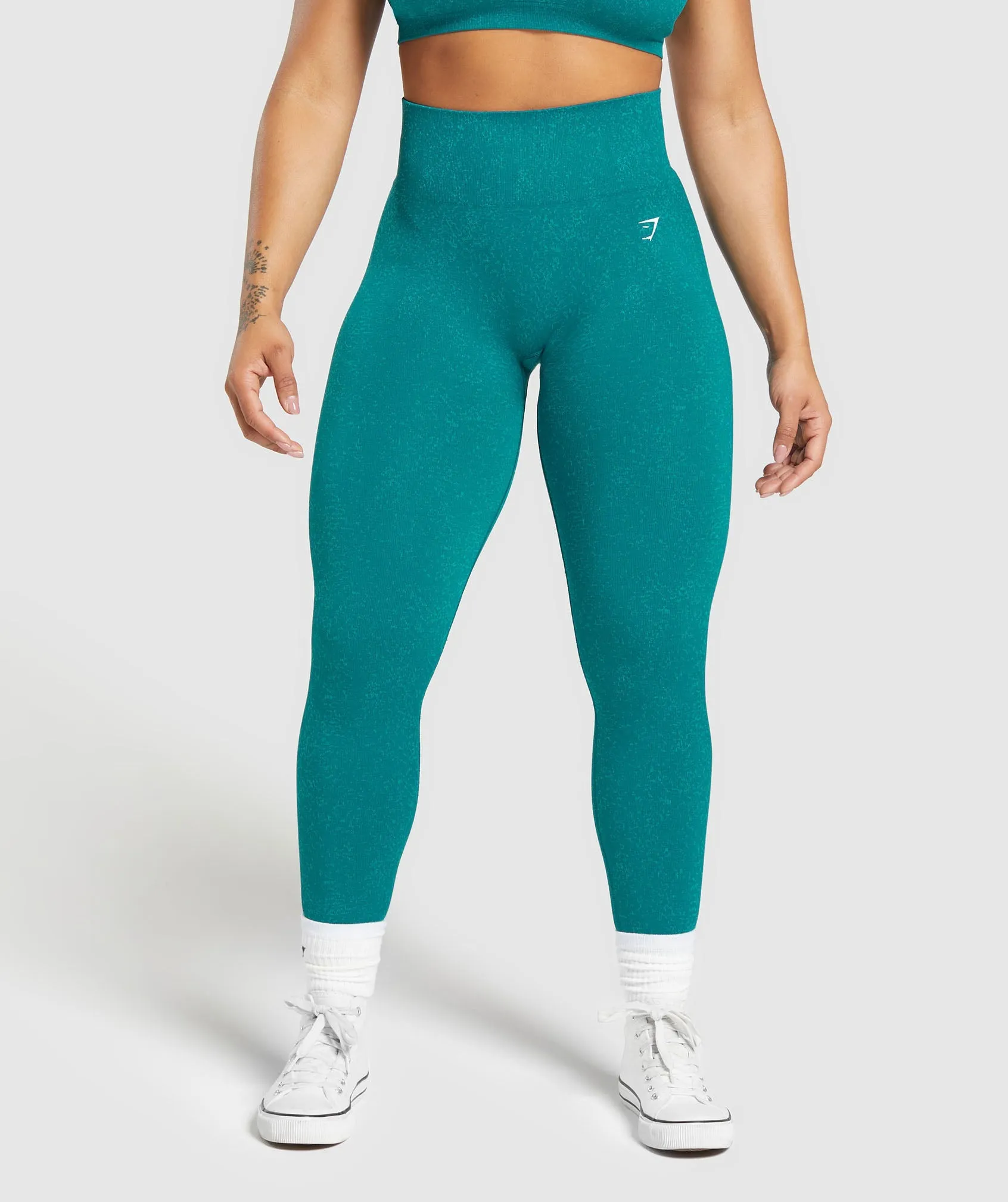 Gymshark Adapt Fleck Seamless Leggings - Ocean Teal/Artificial Teal