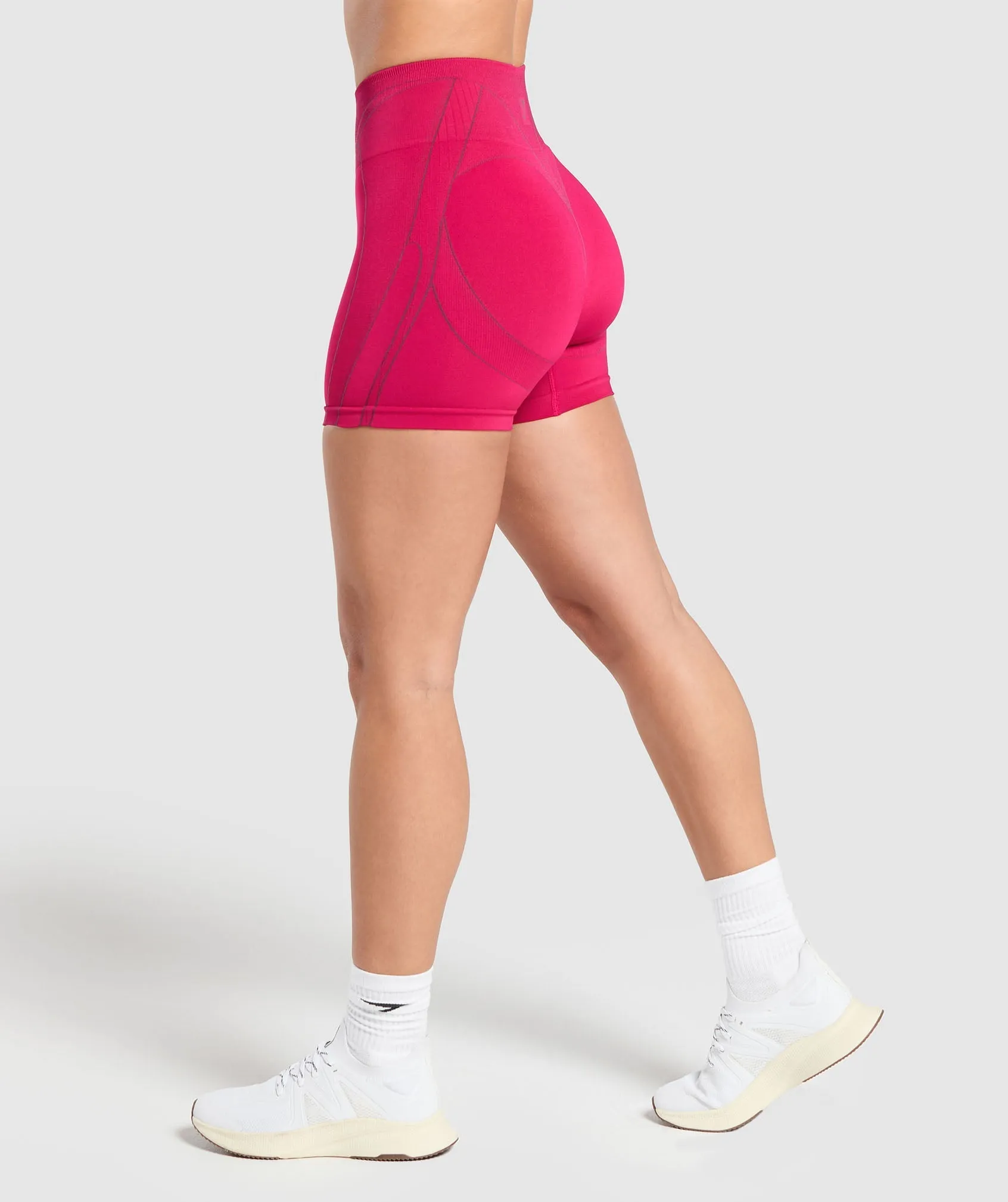 Gymshark Apex Contrast Shorts - Build Pink/Asphalt Grey