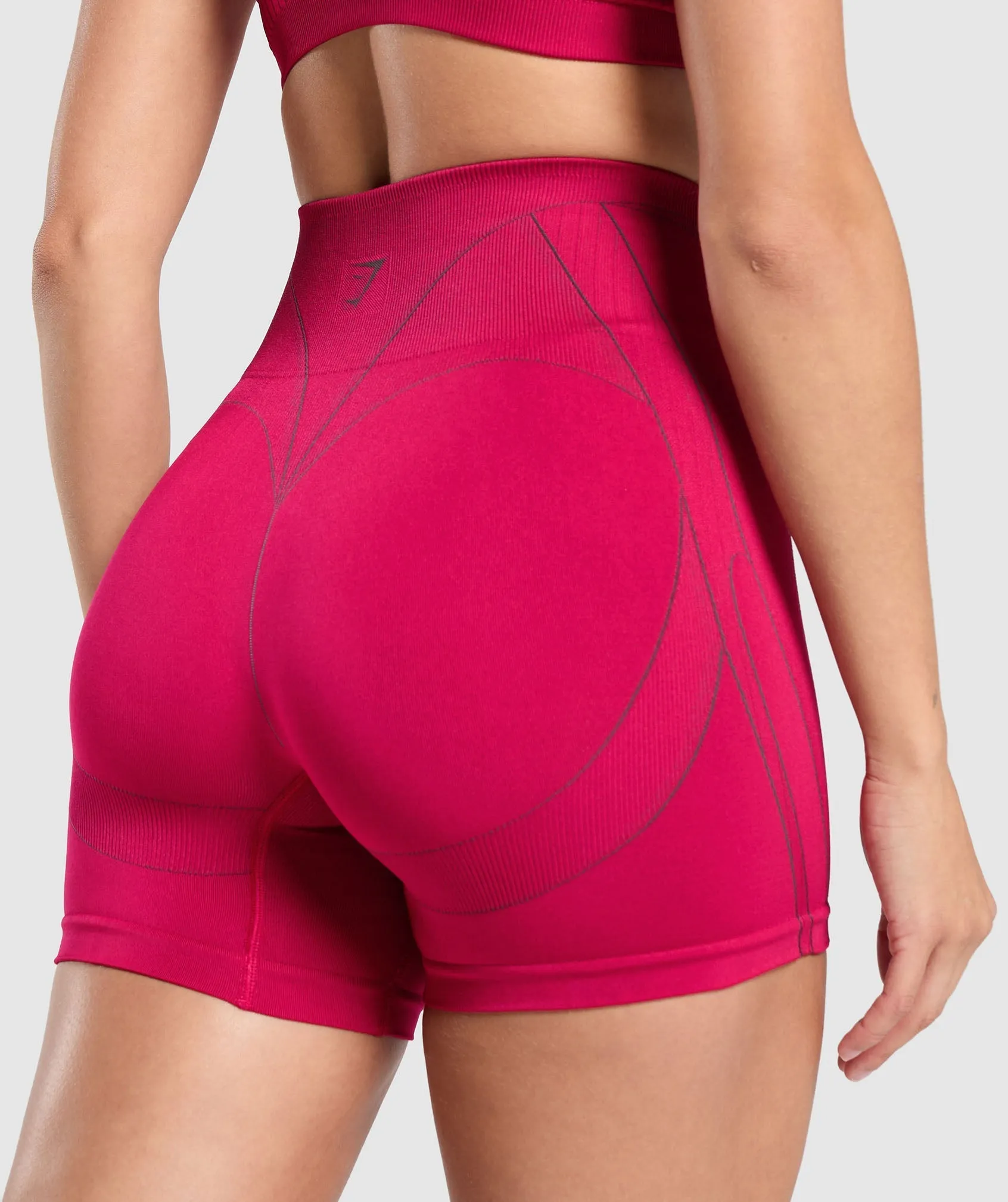 Gymshark Apex Contrast Shorts - Build Pink/Asphalt Grey
