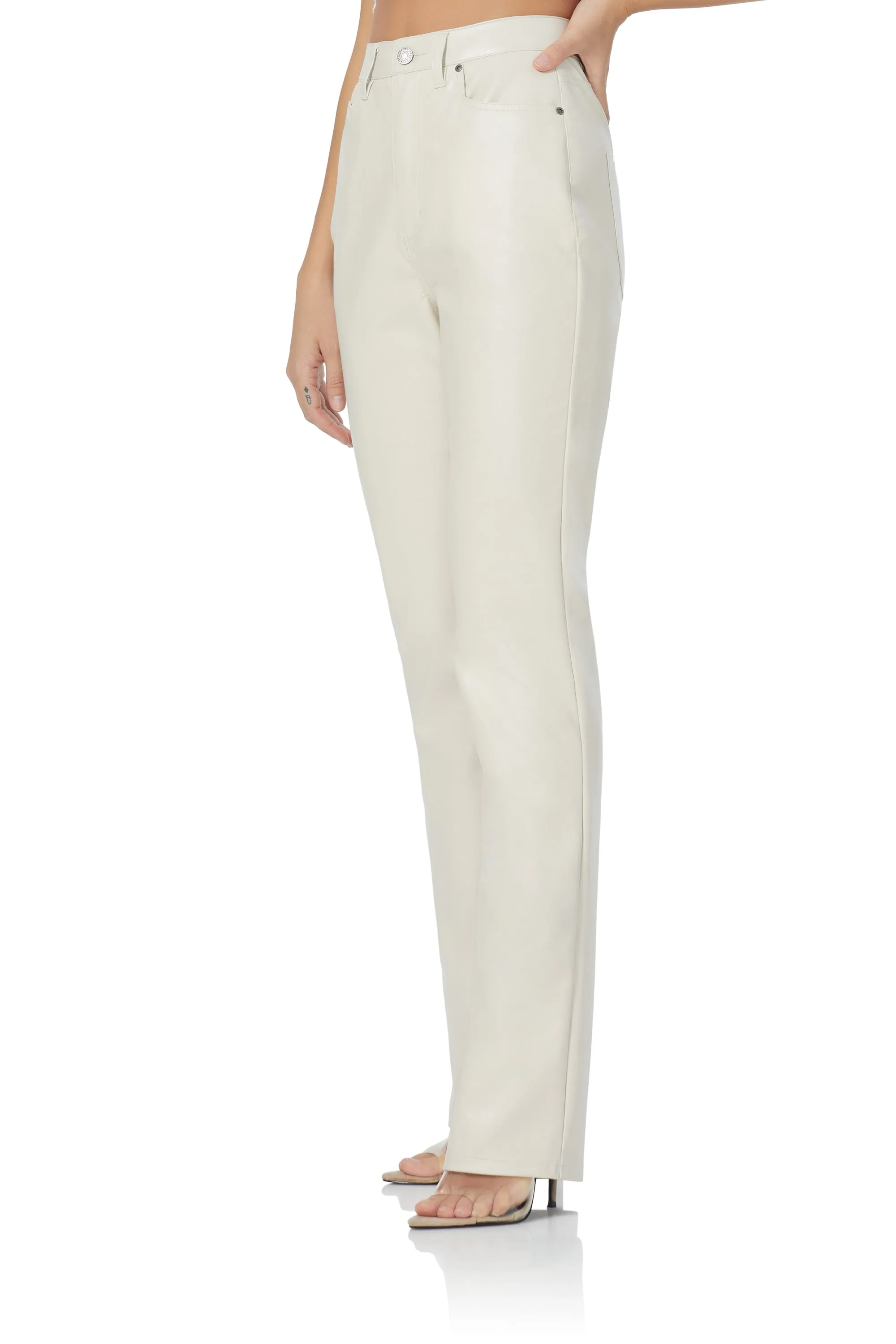 Heston Straight Leg Pant - Off White