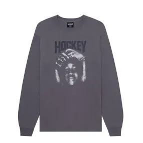 HOCKEY CALEB DEBUT L/S TEE - CHARCOAL