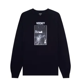 HOCKEY LITTLE ROCK L/S TEE - BLACK GLOW