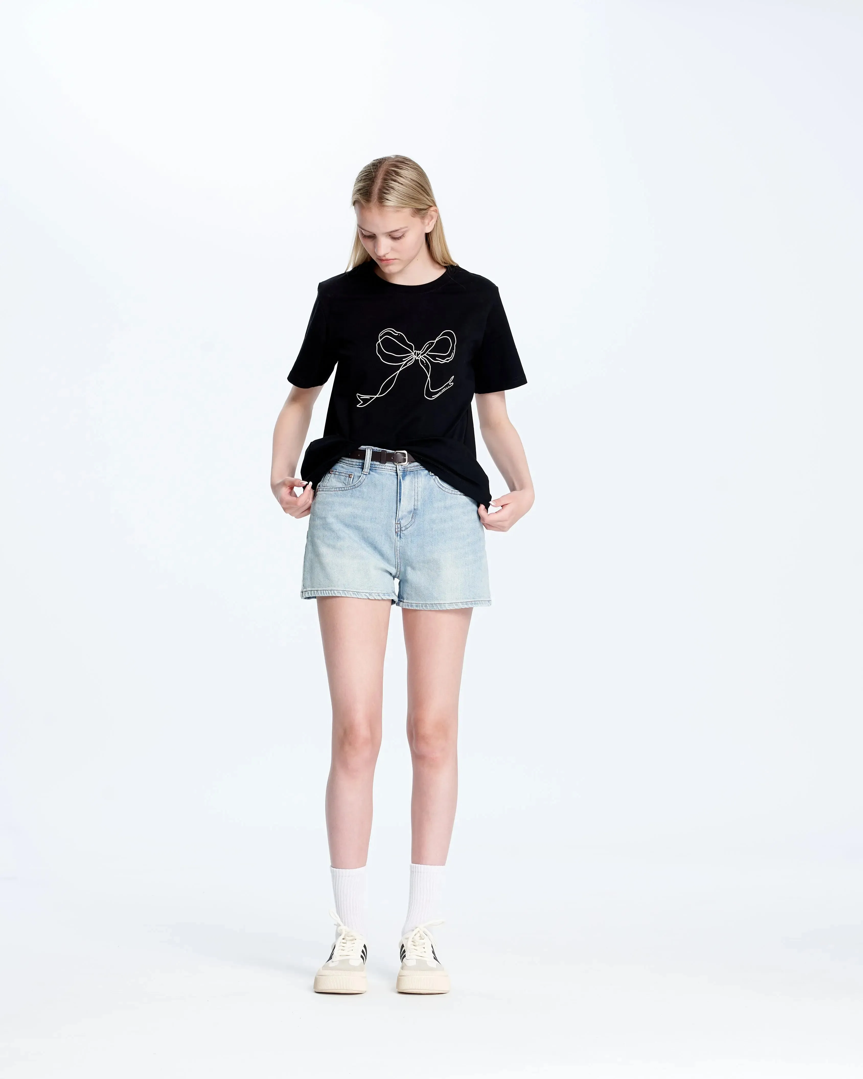 HZ8562 Basic Denim Shorts