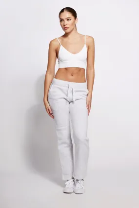 Light Grey Straight Leg Joggers for Girls