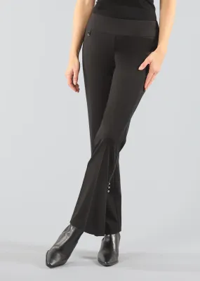 Kathryne Fabric 30" Straight Pant W/ Side Leg Buttons