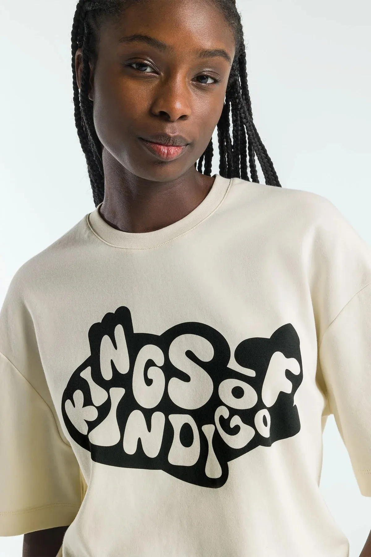 Kings of Indigo Horikawa t-shirt non-dyed carp unisex
