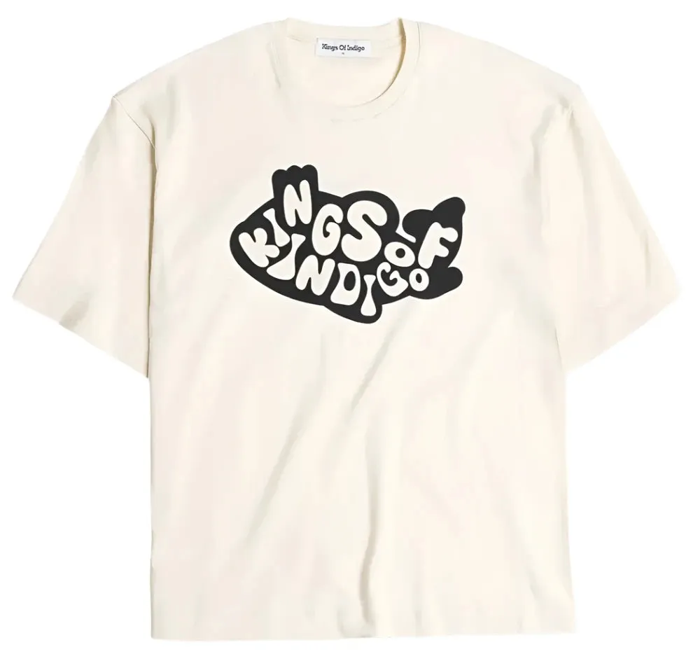 Kings of Indigo Horikawa t-shirt non-dyed carp unisex