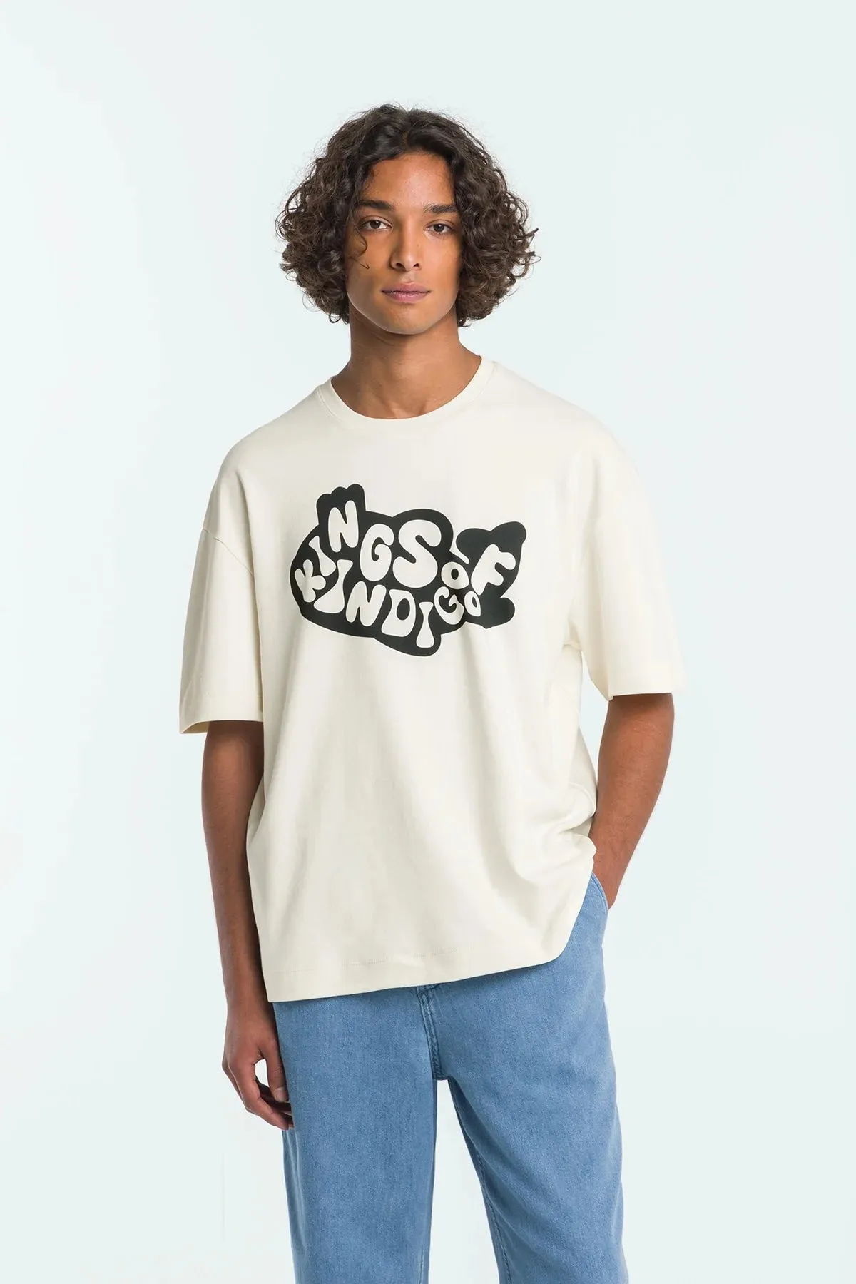 Kings of Indigo Horikawa t-shirt non-dyed carp unisex