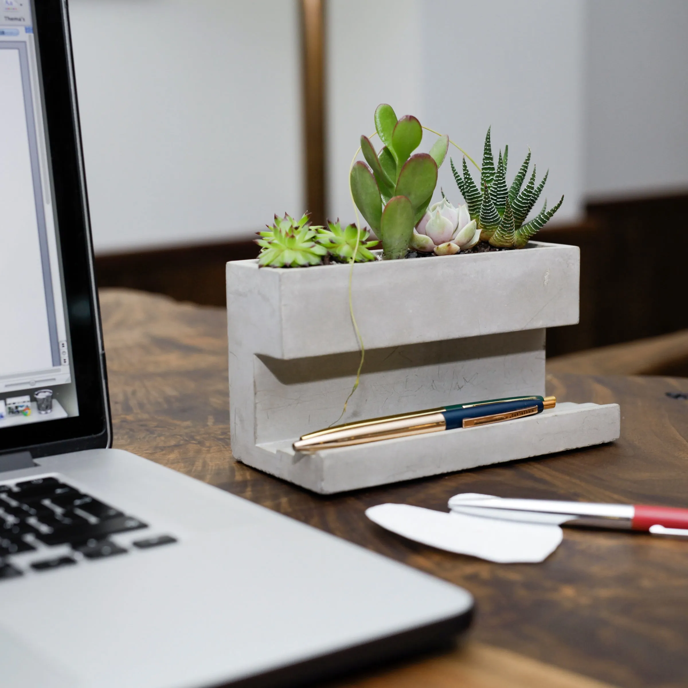 Large Concrete Planter And Pen Holder