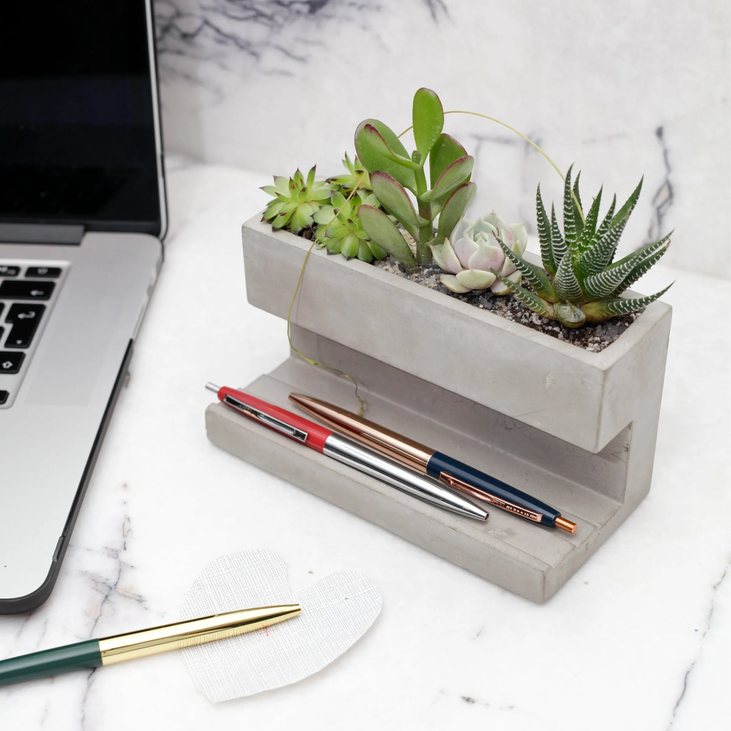 Large Concrete Planter And Pen Holder