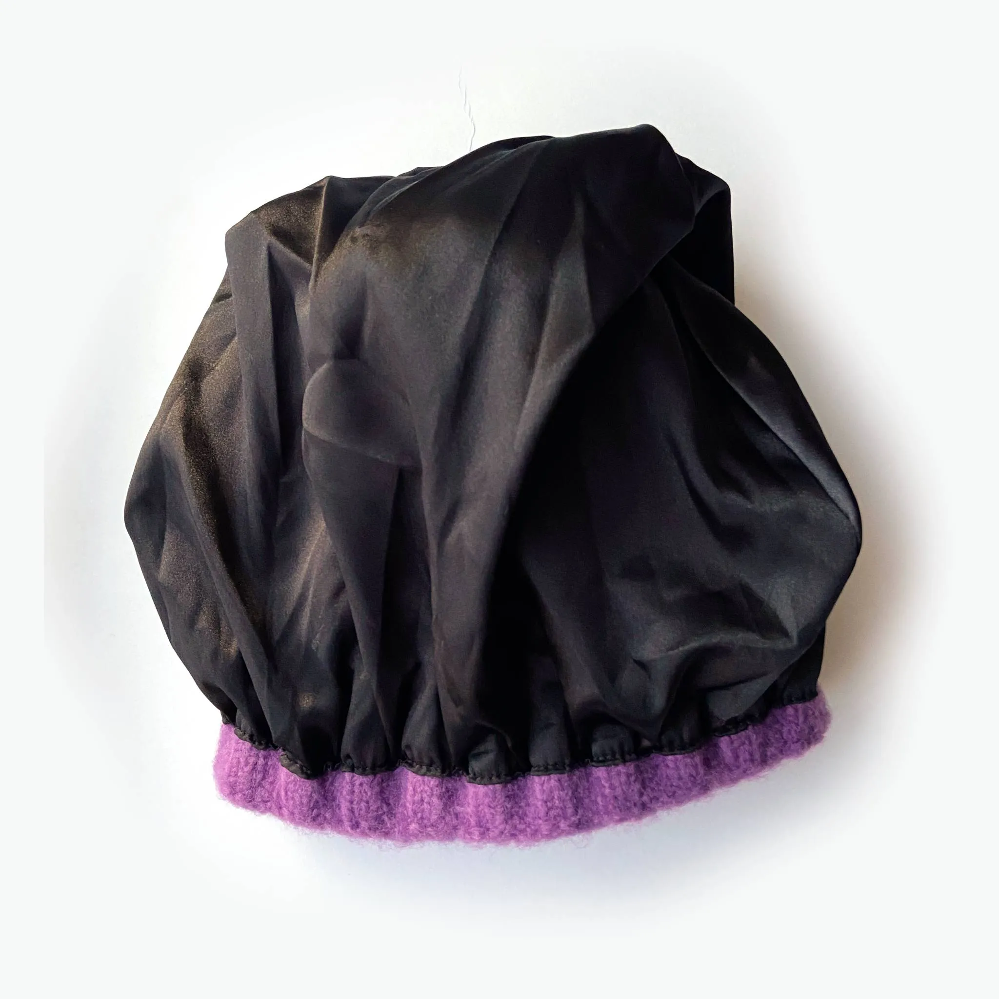 Laura Satin Lined Beanie With Detachable Pom - Amethyst Purple