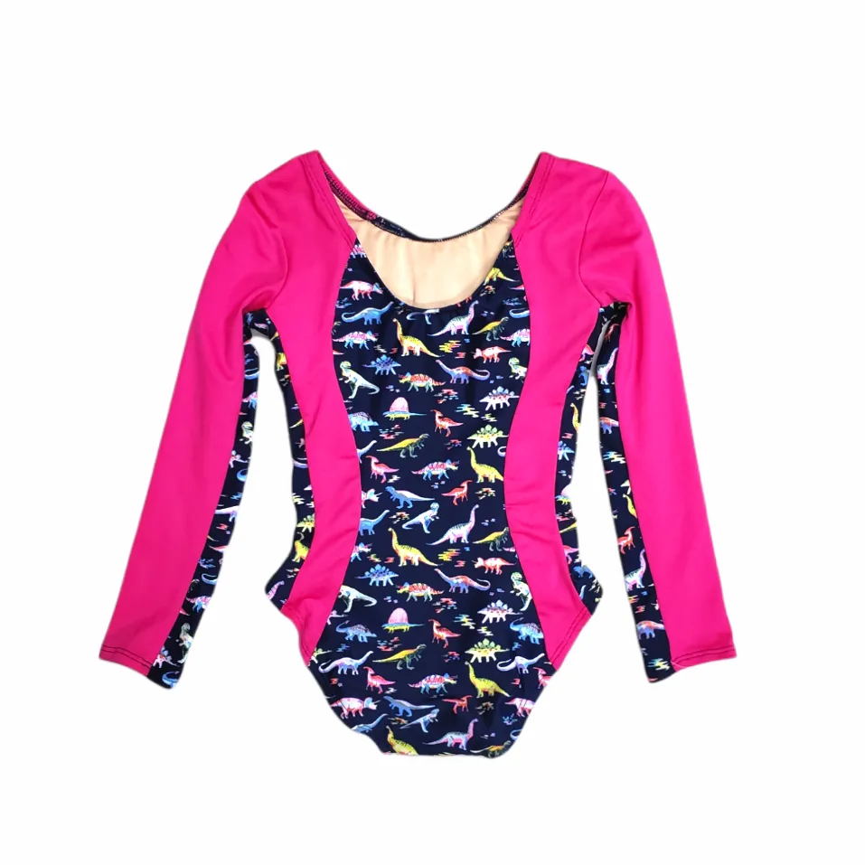 Leotard - Dinosaur and Pink