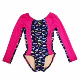 Leotard - Dinosaur and Pink