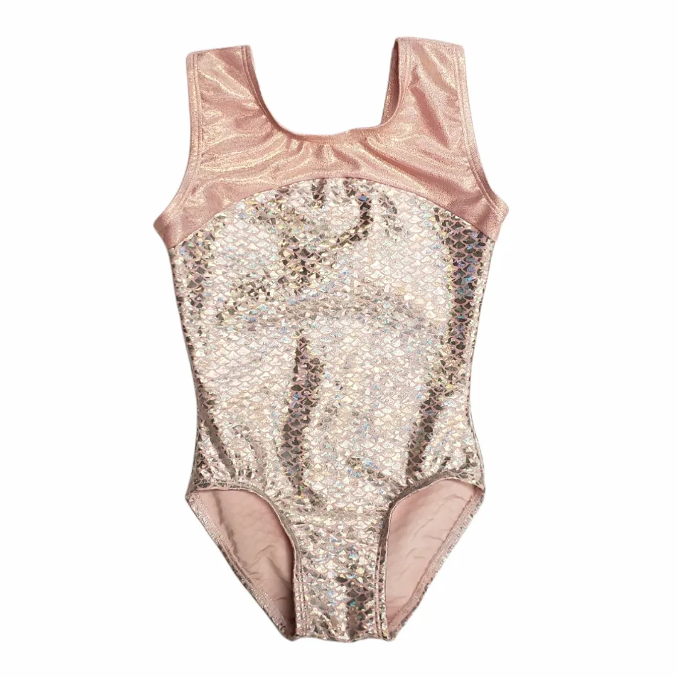 Leotard - Pink Mermaid and Rose Gold