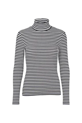 Ludmilla High-neck - Whisper White/ Black/ Black Trim