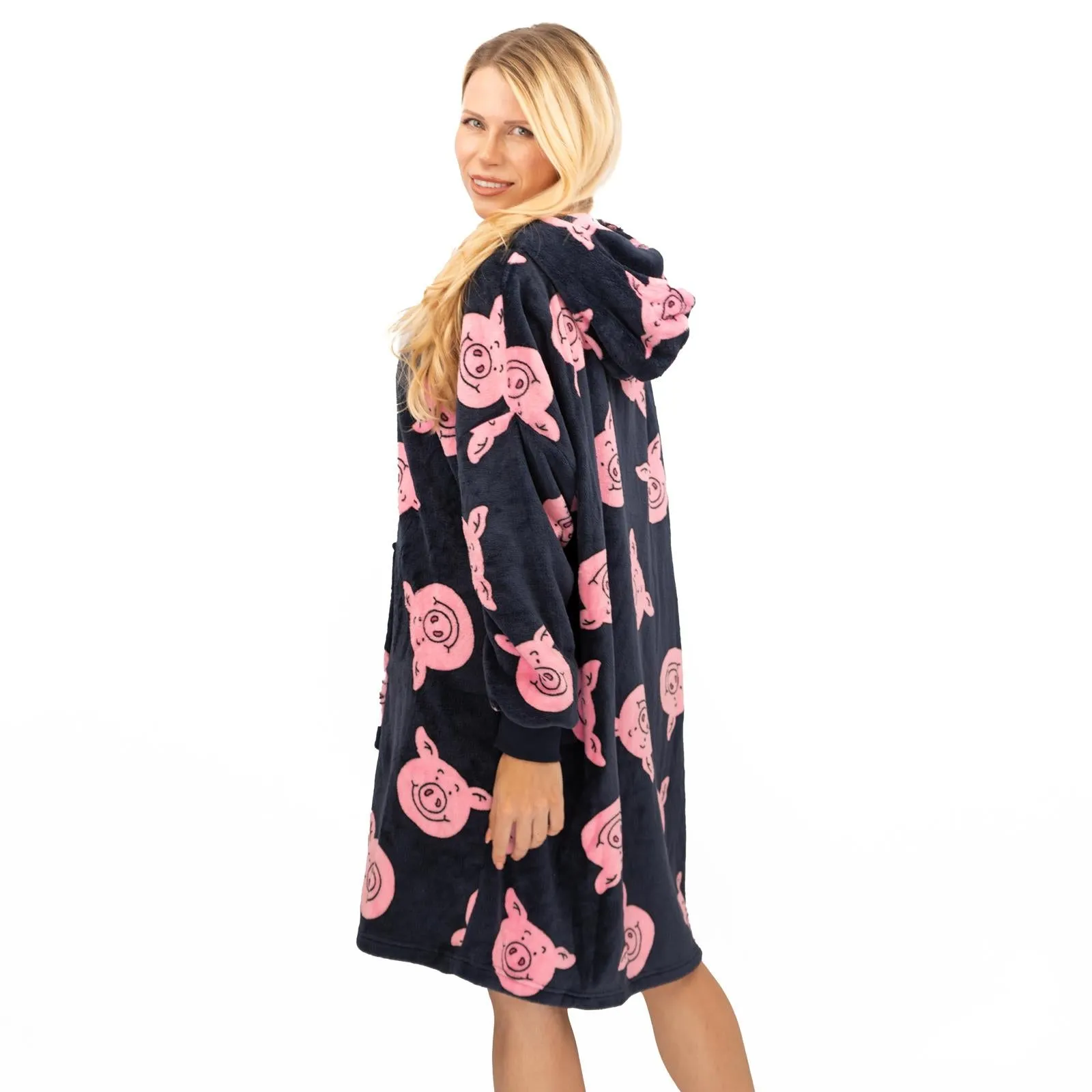 M&S Kids Percy Pig Oversized Hoodie Oodie