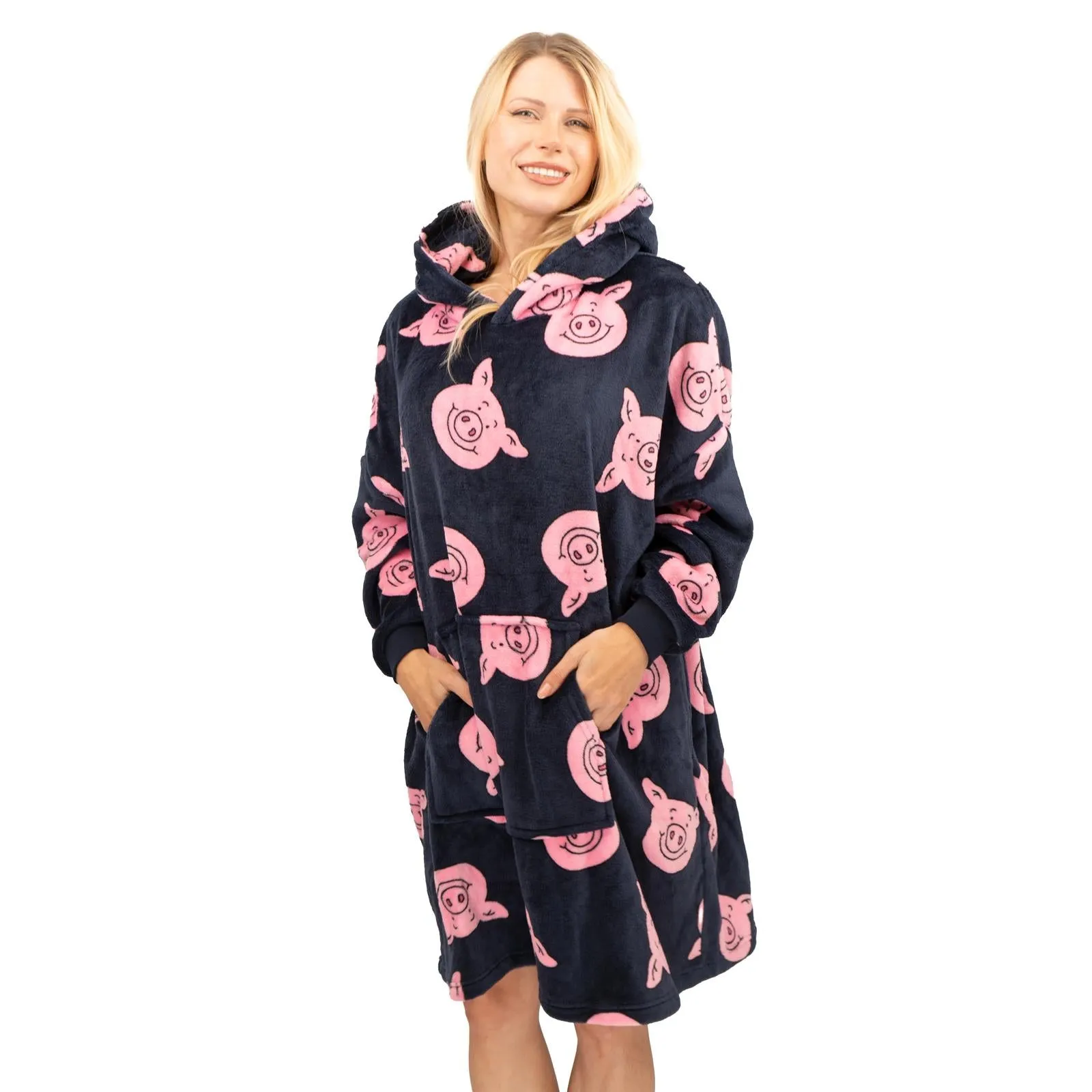 M&S Kids Percy Pig Oversized Hoodie Oodie