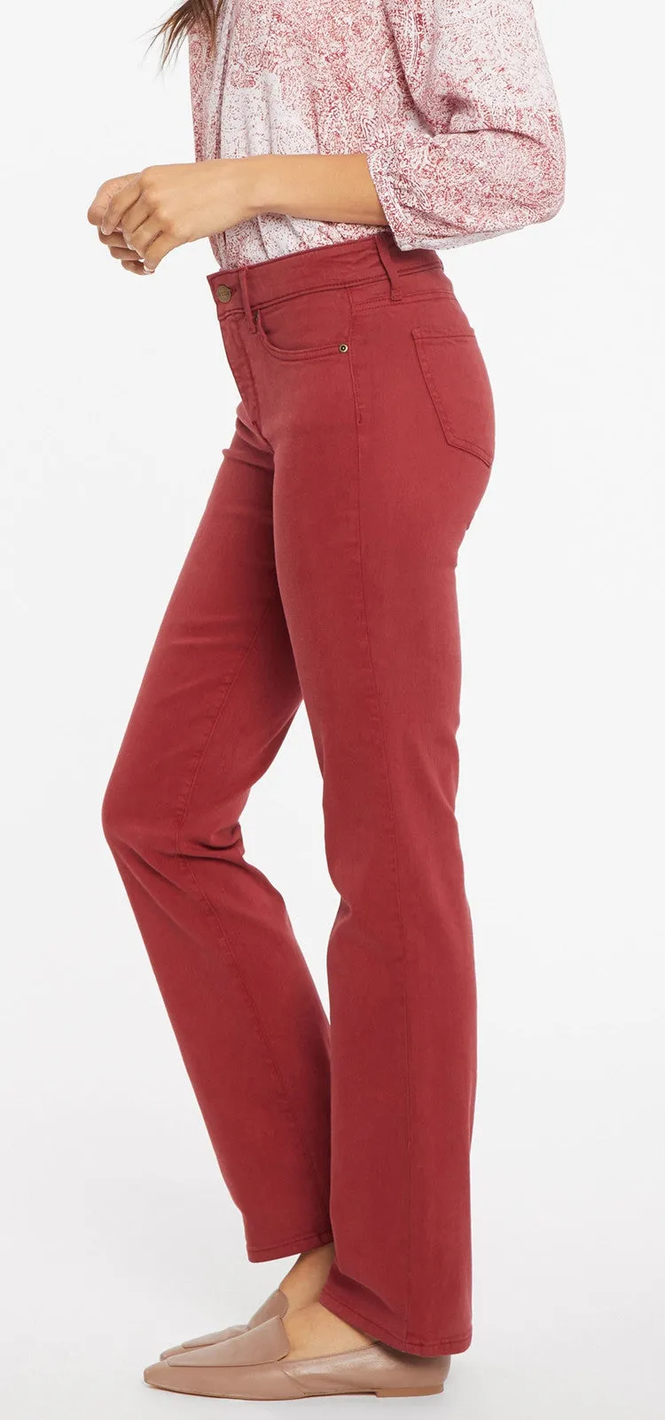 Marilyn Straight Rood Premium Denim | Boysenberry Reactive
