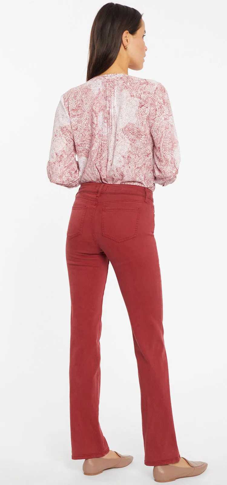 Marilyn Straight Rood Premium Denim | Boysenberry Reactive