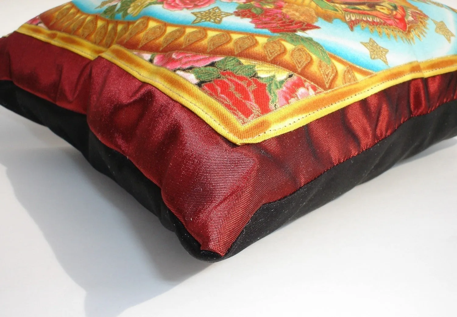 Mexican Virgin Mary Guadalupe throw Pillow rockabilly #P208
