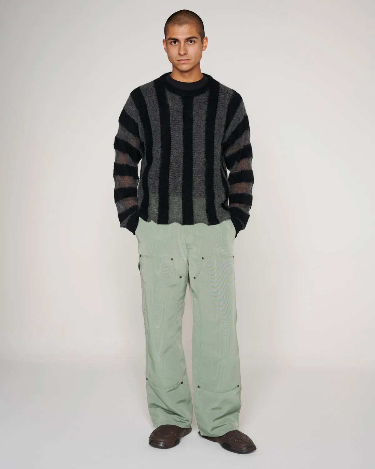 Moire Double Knee Utility Pant - Seafoam