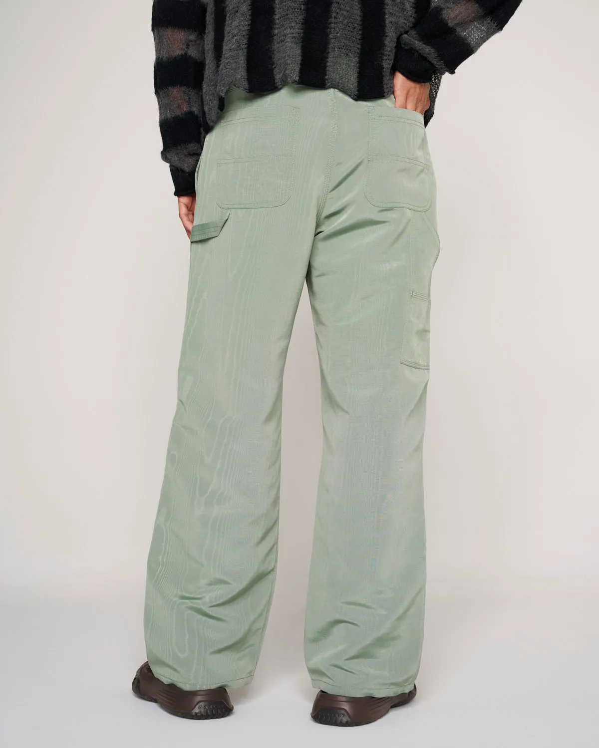 Moire Double Knee Utility Pant - Seafoam
