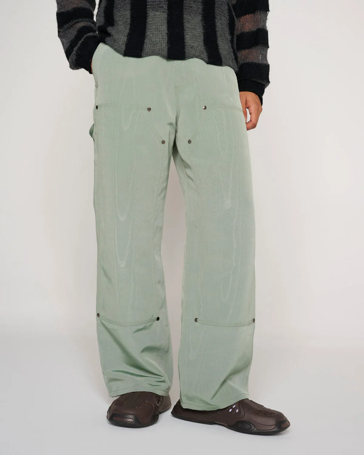 Moire Double Knee Utility Pant - Seafoam