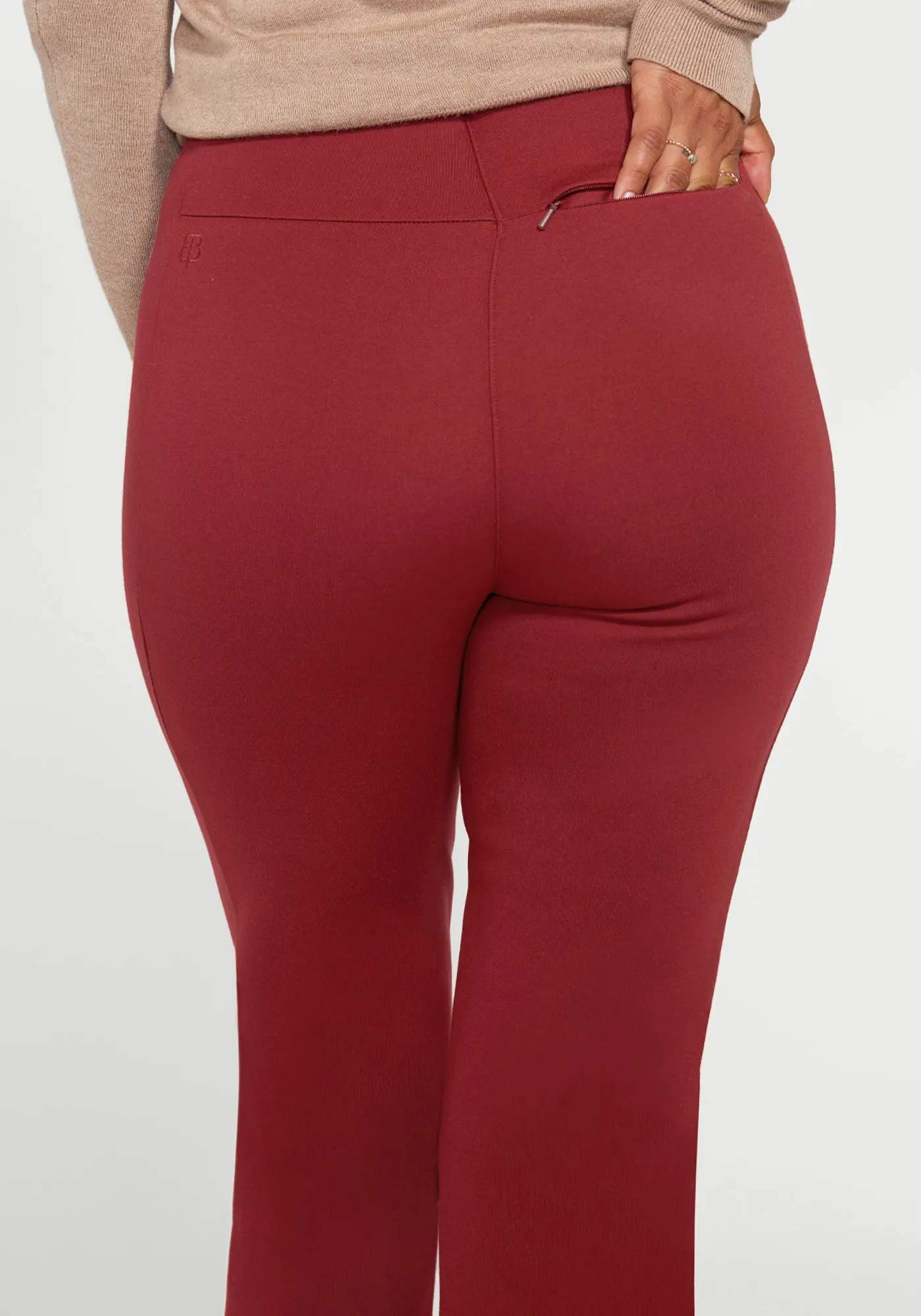 Monroe Crop Trouser | Straight (Oxblood)