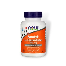 NOW Acetyl L-Carnitine 500mg 100 Vcaps Exp Dec 2027