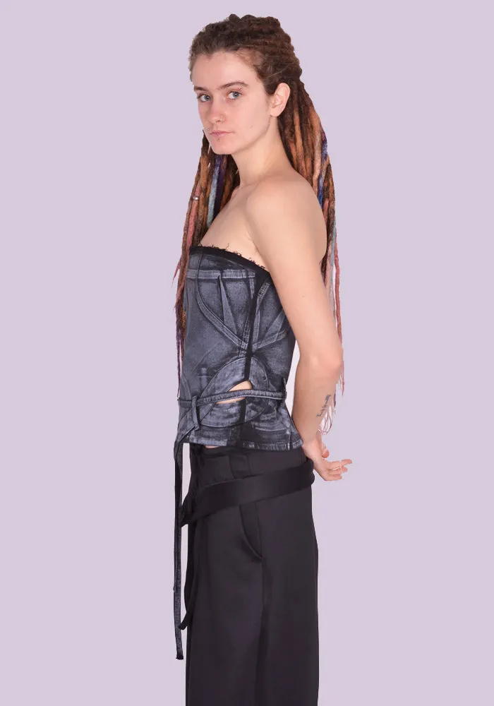 OTTOLINGER 01704812 DENIM TUBE TOP BLACK