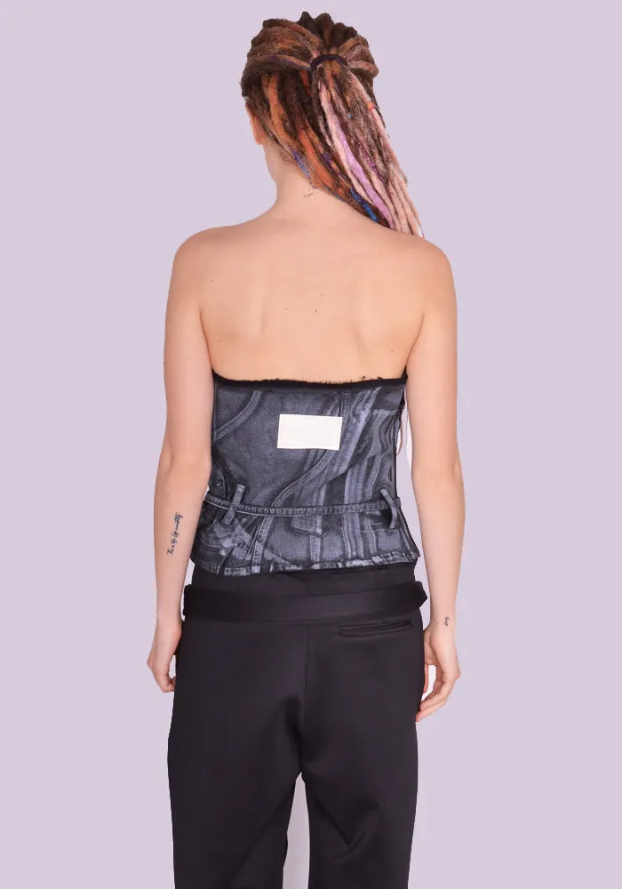 OTTOLINGER 01704812 DENIM TUBE TOP BLACK