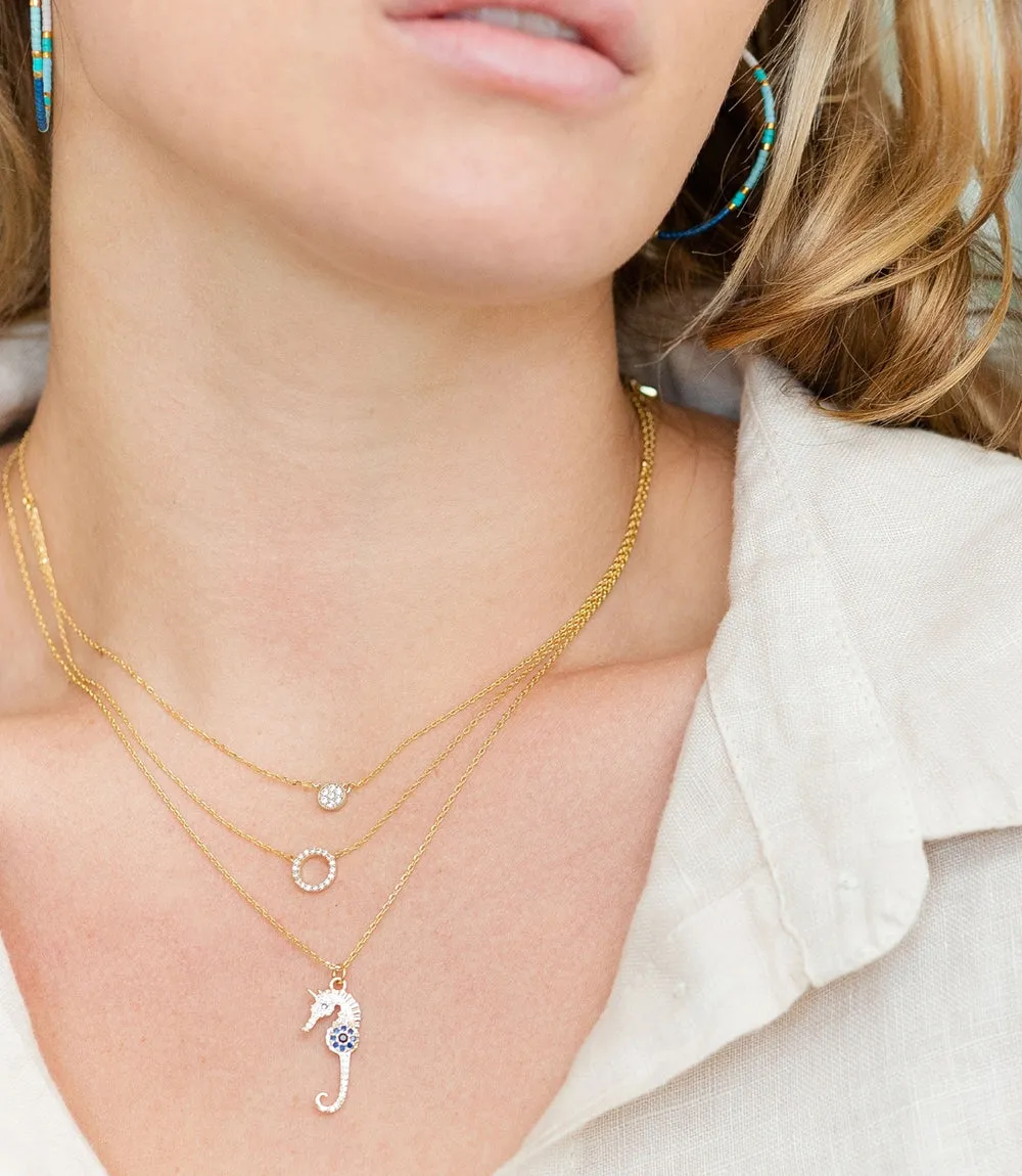 Pavé Seahorse Necklace