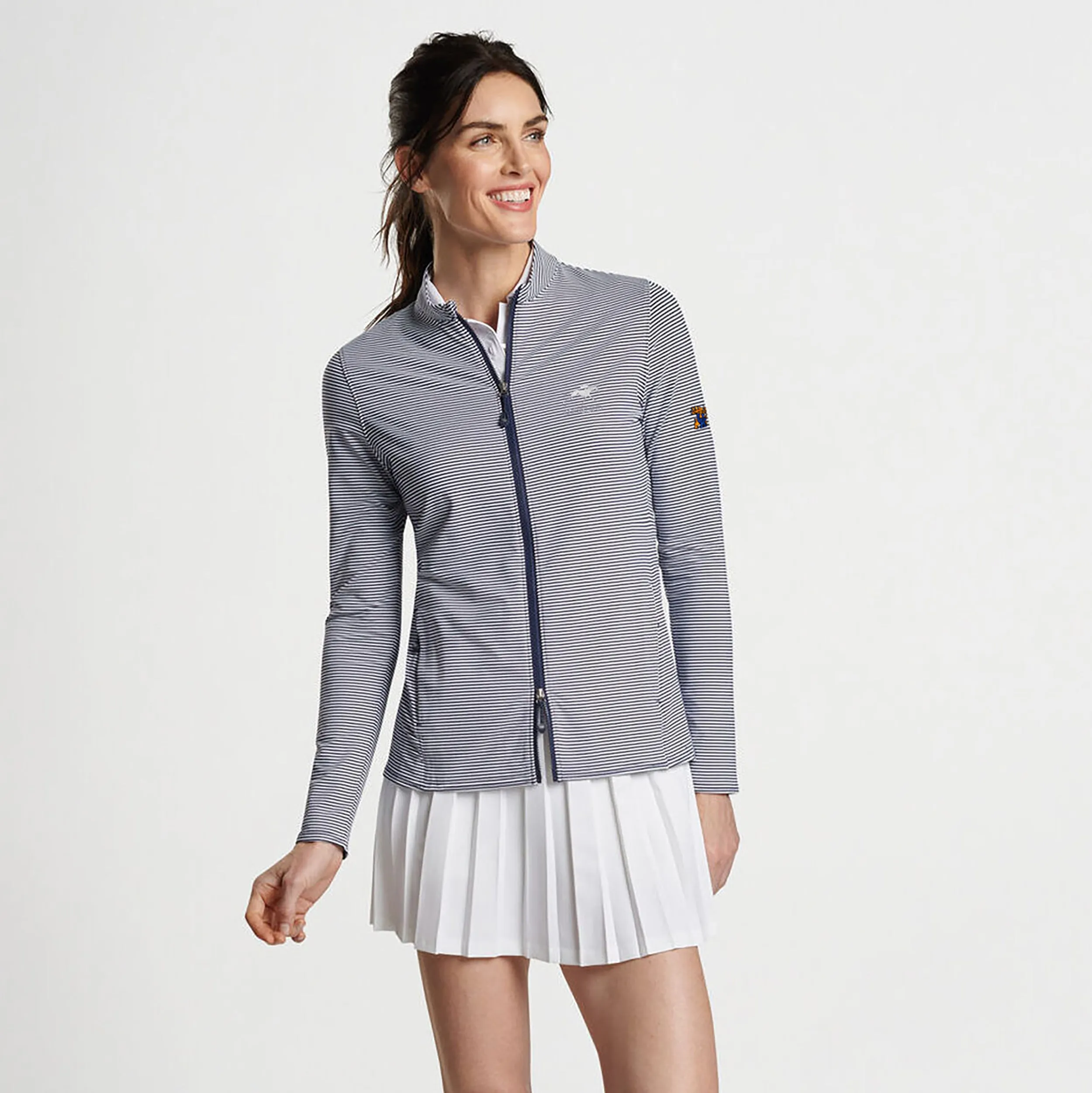 Peter Millar Keeneland Women's UK Vista Stripe Katy Full Zip