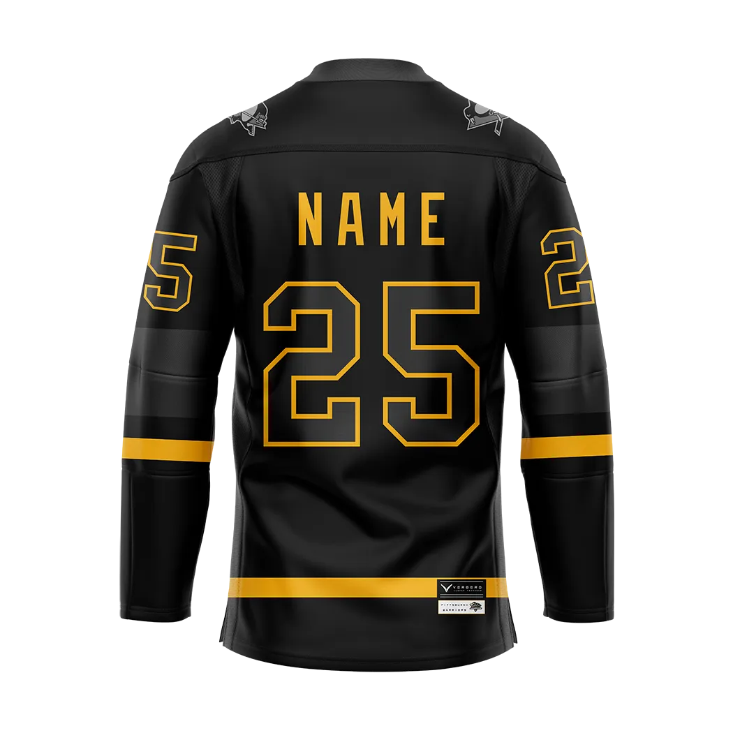 Pittsburgh Warriors Sublimated Jersey Customized Black
