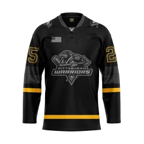 Pittsburgh Warriors Sublimated Jersey Customized Black