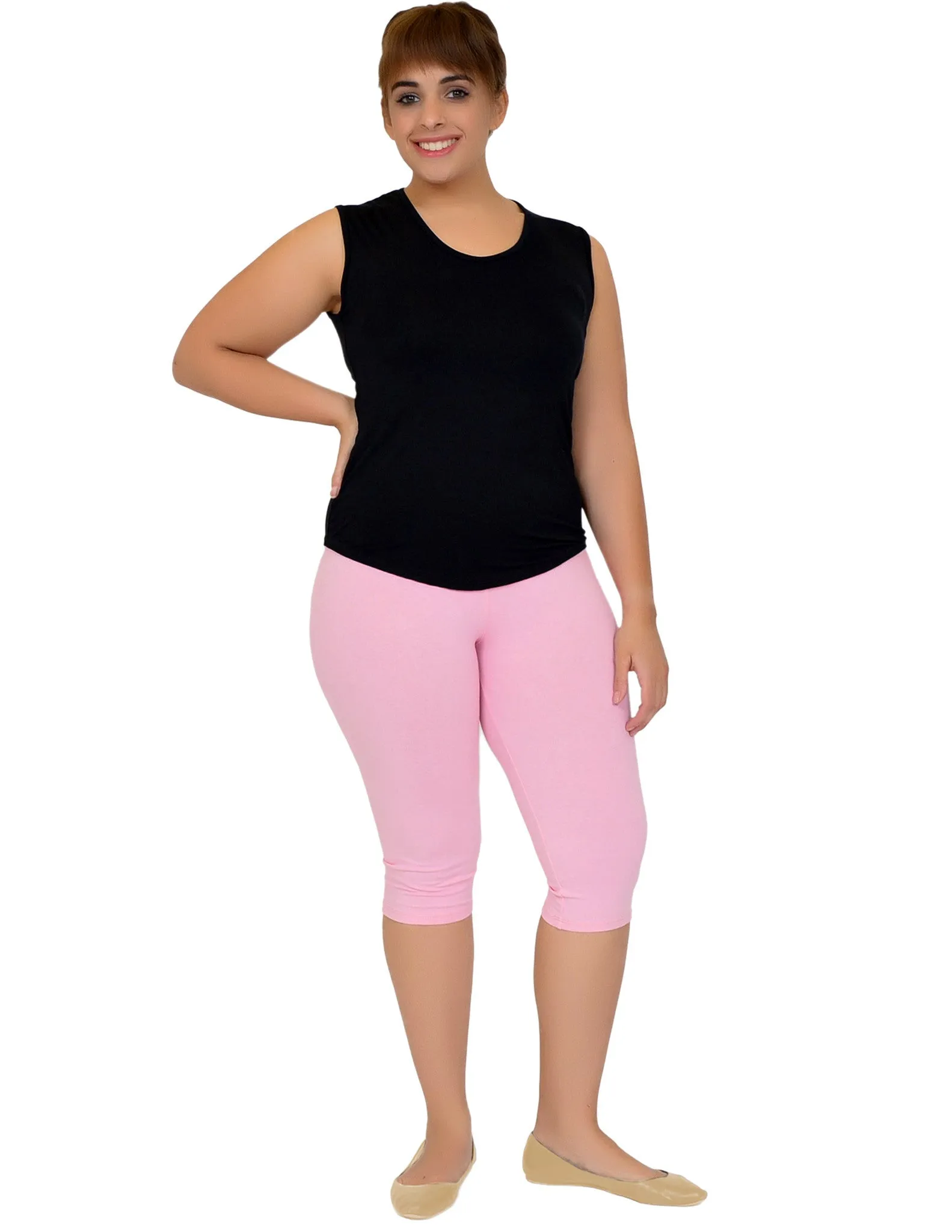 Plus Size Circuit Knee-Length Leggings