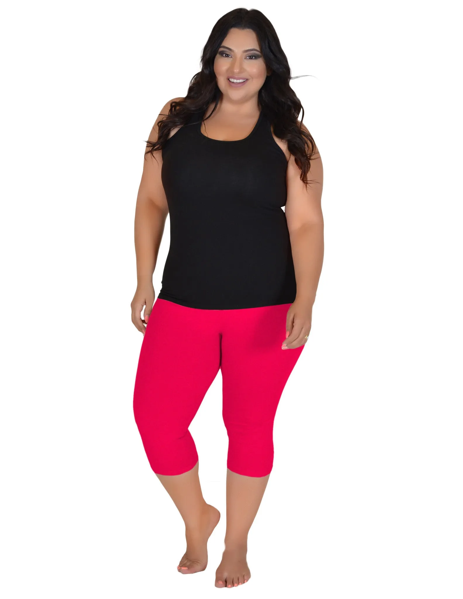 Plus Size Circuit Knee-Length Leggings