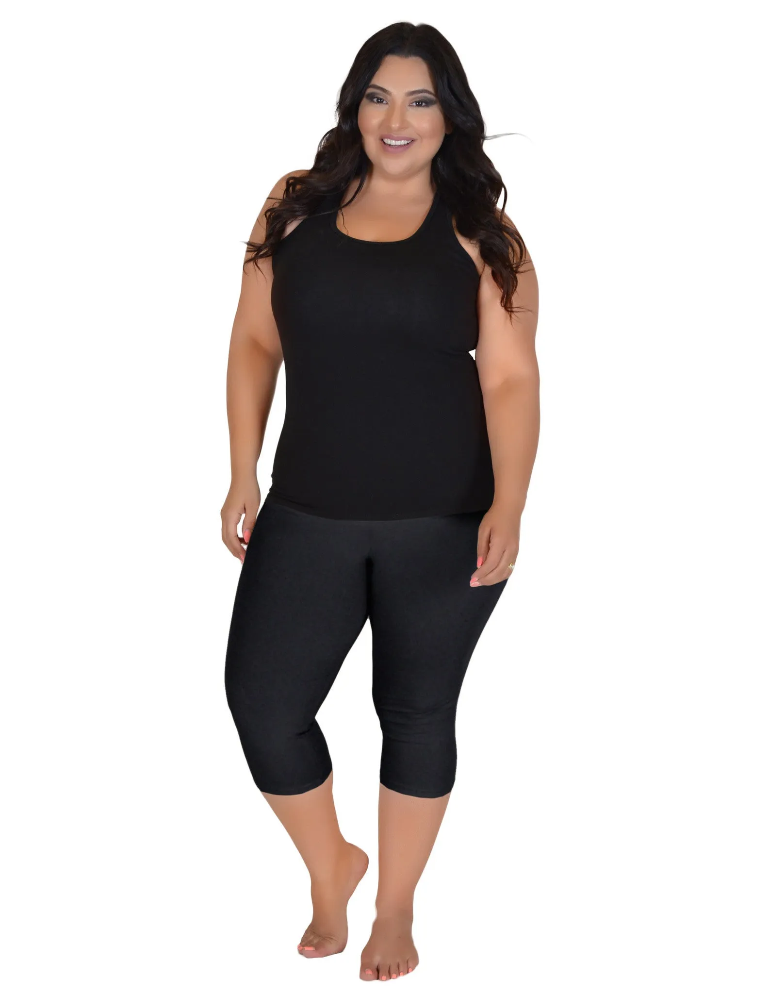 Plus Size Circuit Knee-Length Leggings