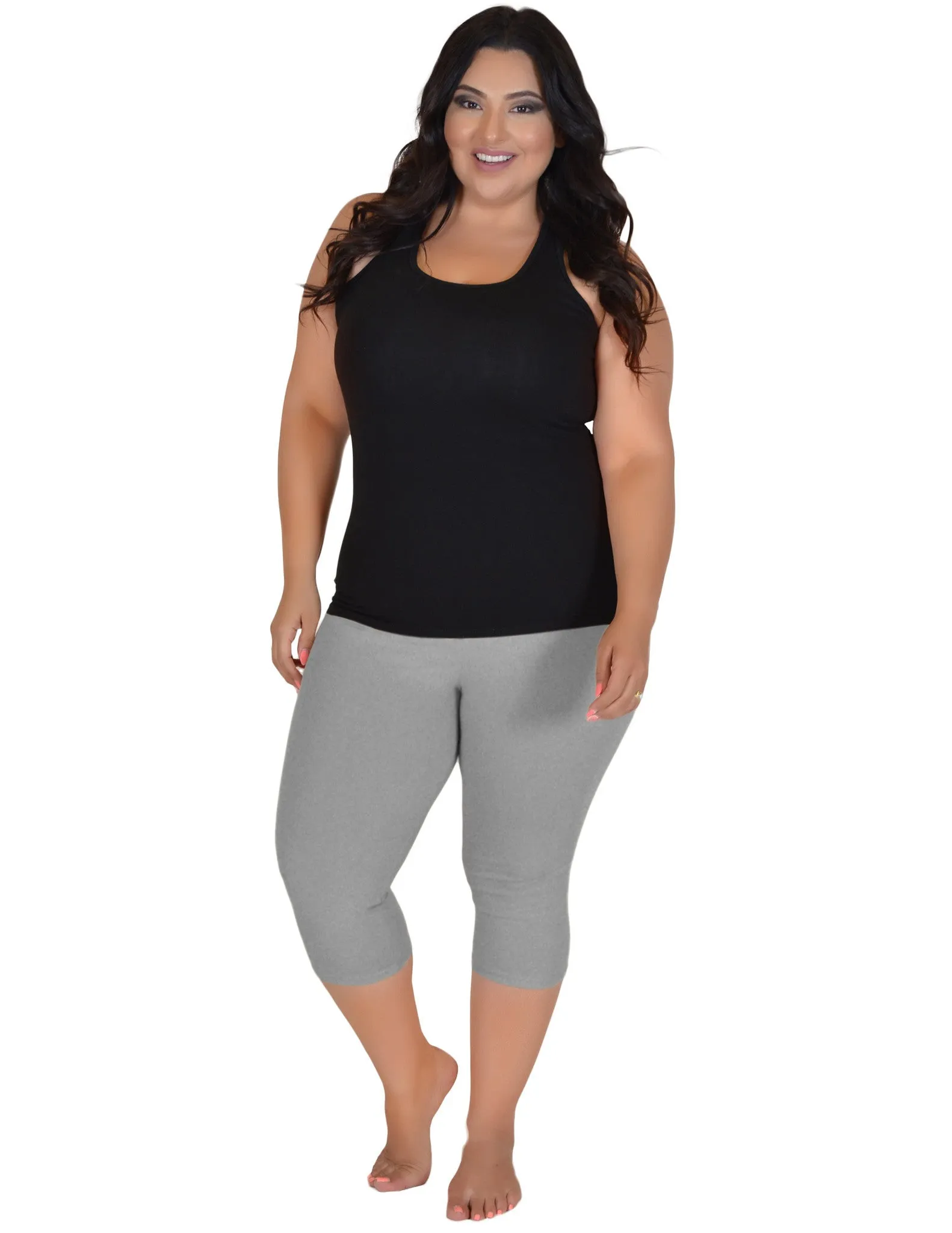 Plus Size Circuit Knee-Length Leggings