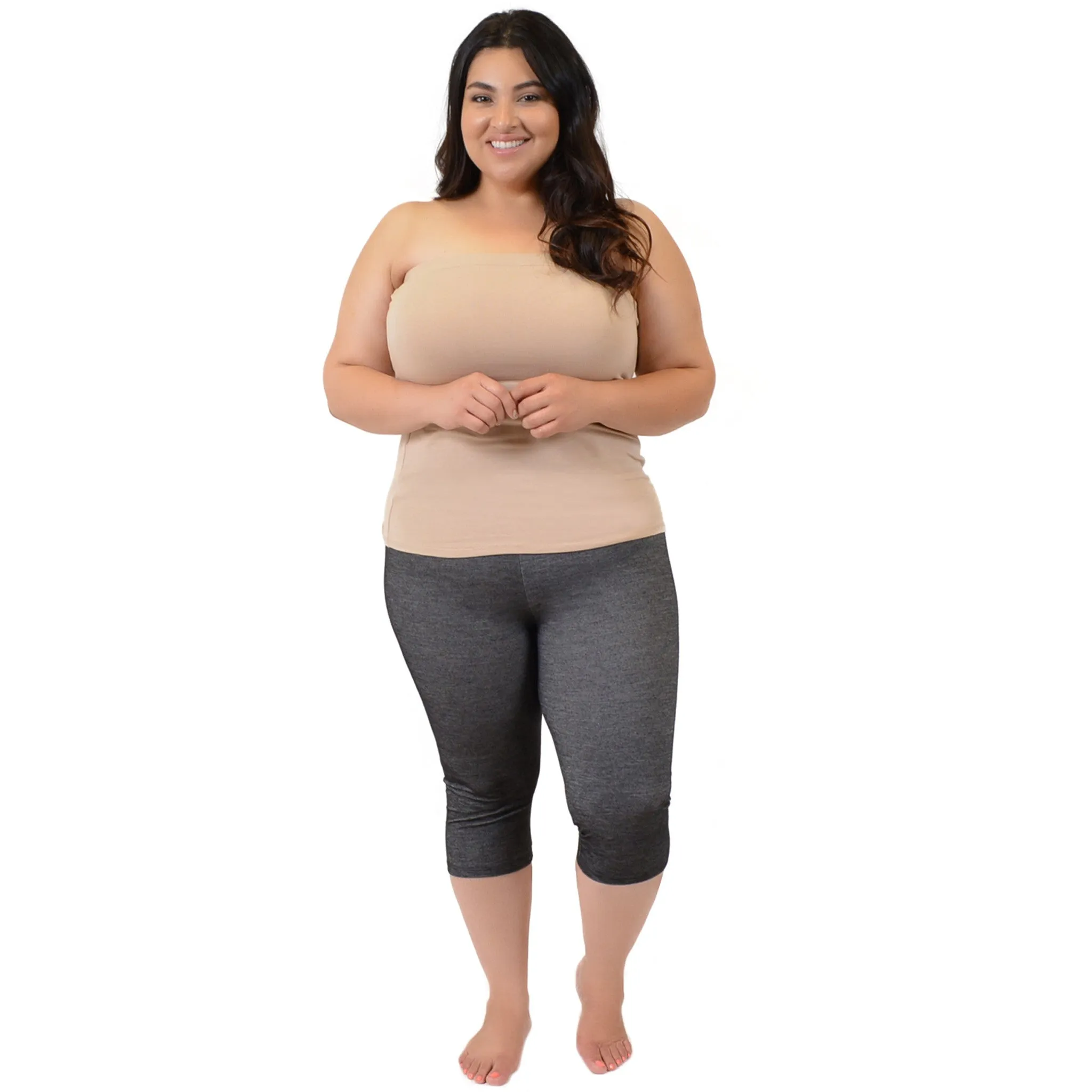 Plus Size Circuit Knee-Length Leggings
