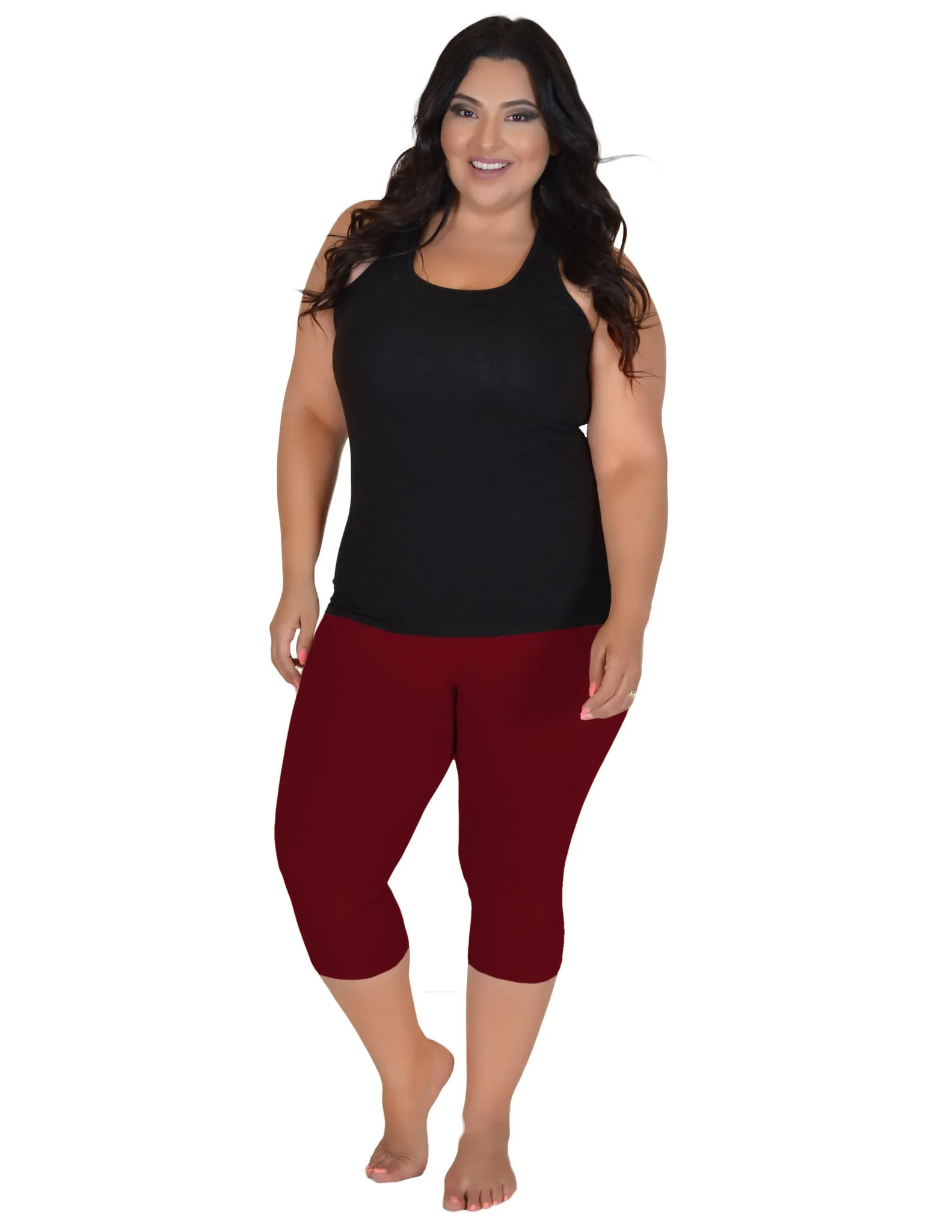 Plus Size Circuit Knee-Length Leggings