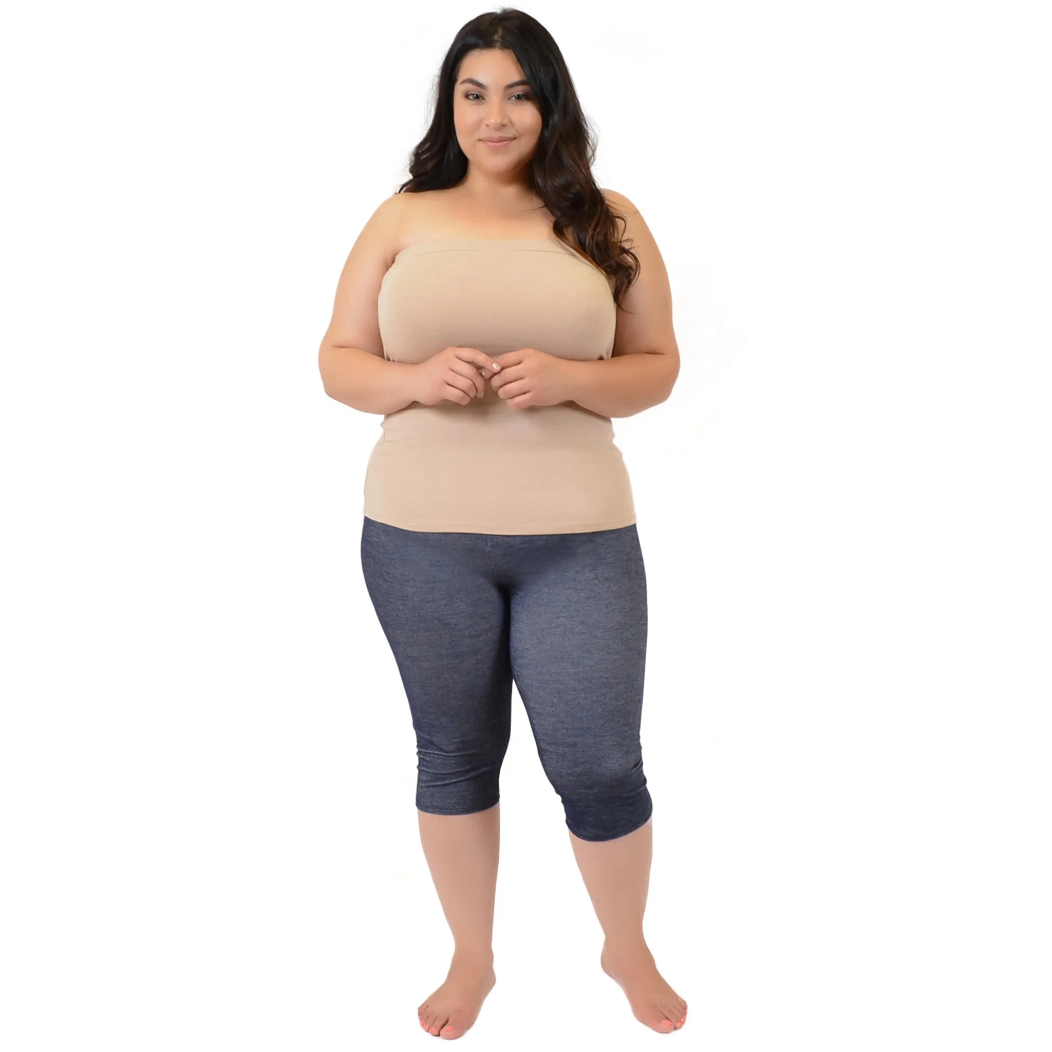 Plus Size Circuit Knee-Length Leggings