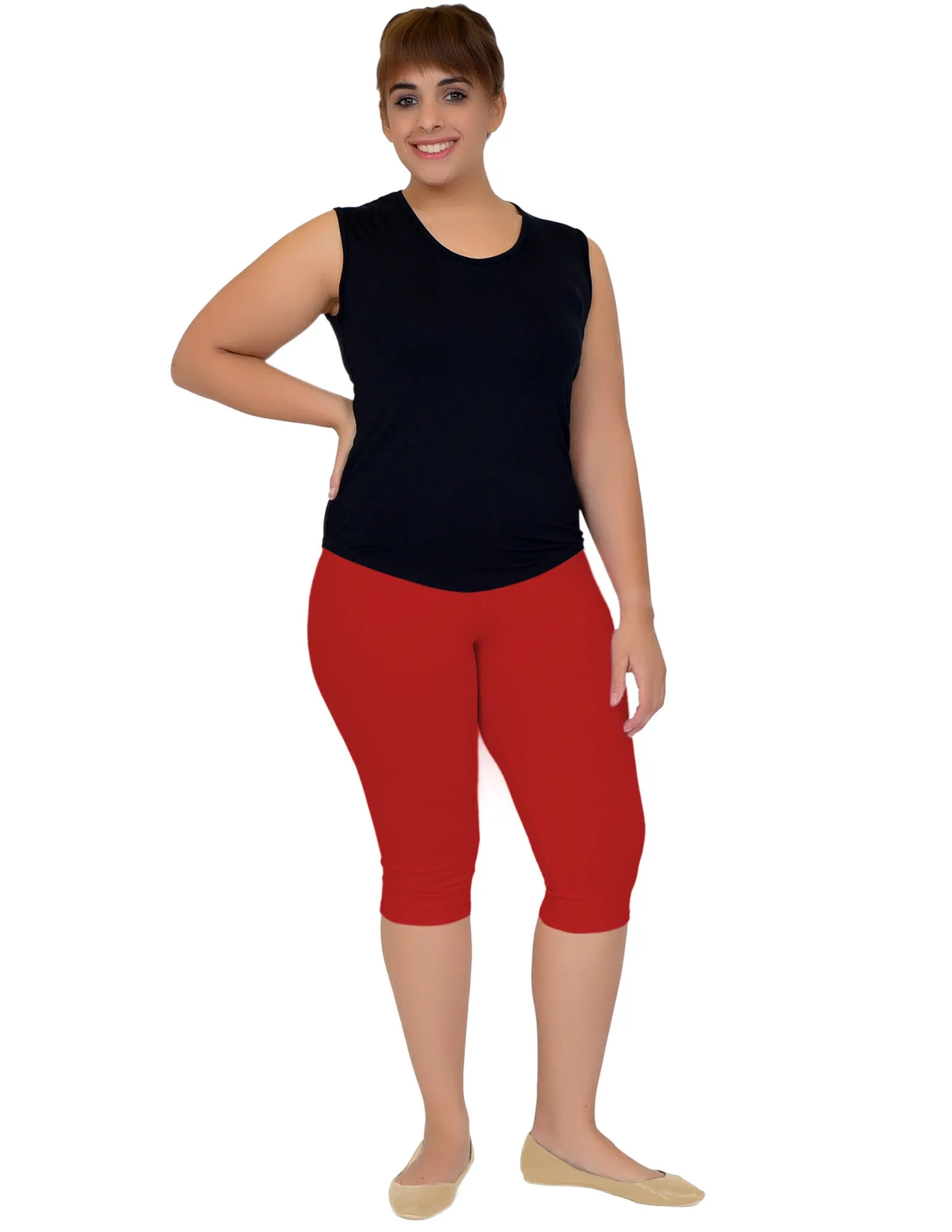 Plus Size Circuit Knee-Length Leggings