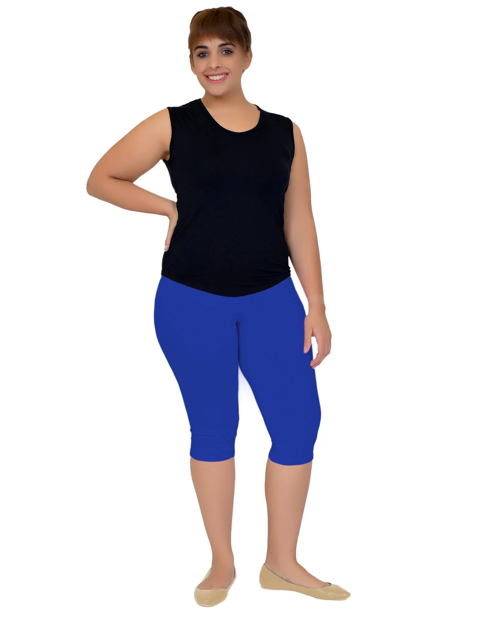 Plus Size Circuit Knee-Length Leggings