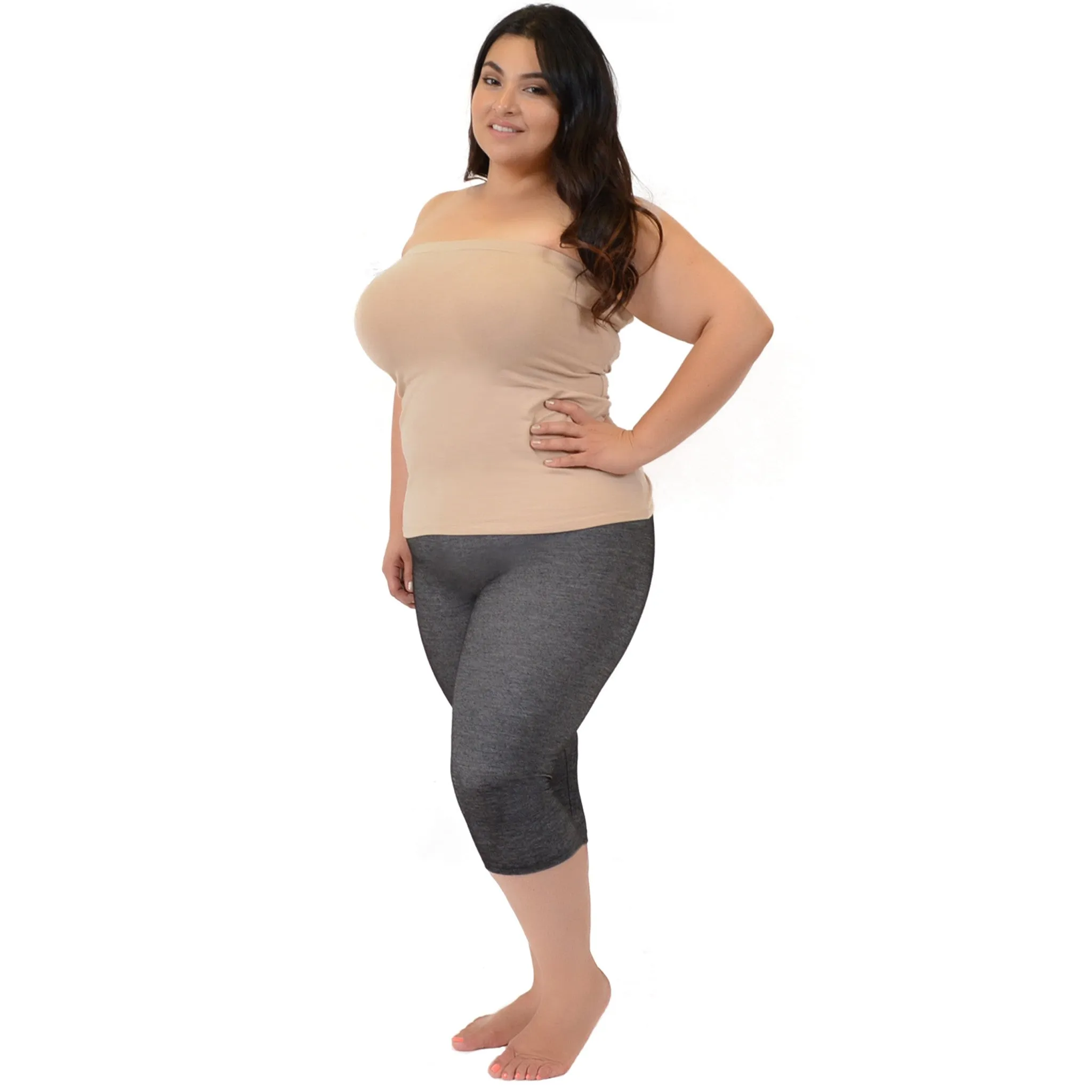 Plus Size Circuit Knee-Length Leggings